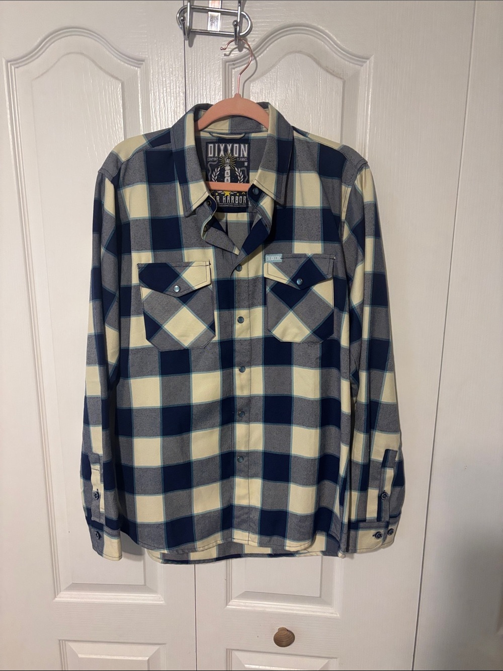DIXXON Navy & Cream Plaid Button-Down Shirt